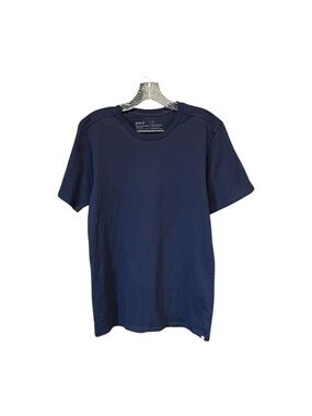 Pact T-shirt men S navy blue Short sleeve crew neck NWT organic cotton *logo